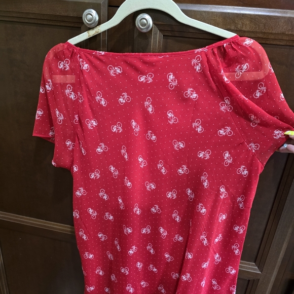 Red Roz & Ali blouse - Picture 3 of 5